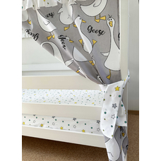 Крыша и шторы для кроватки домика ТД-38