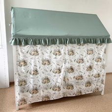 Крыша и шторы для кроватки домика ТД-43